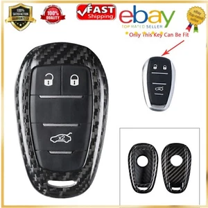 Remote Key Shell Cover Case Protector Carbon Fiber Black for Alfa Romeo Stelvio - Picture 1 of 7
