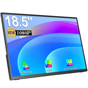 UPERFECT 18,5 Zoll 60Hz Tragbarer Monitore 100% sRGB 1920*1080 Display mit VESA - Afbeelding 1 van 10
