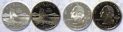 2001-S Rhode Island Statehood Quarter Silver & Clad Proofs 2 Coin Set - Image 1 of 3