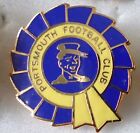 Portsmouth Enamel Pin Badge Football Club Rosette Shaped By