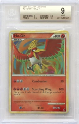 2011 Pokemon Call of Legends # 9 Ho-Oh Holo BGS 9 Card MINT! Rare! w/ Subgrades - Image 1 of 2