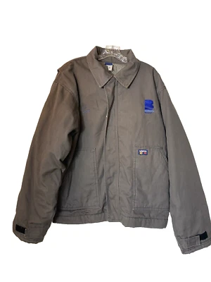 Lapco FR Men's Flame Resistant Work Jacket  XL Reg Bomber logo gray - Image 1 of 4