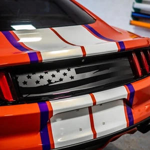 2015+ Mustang Rear Decklid American Flag Decal - Picture 1 of 3