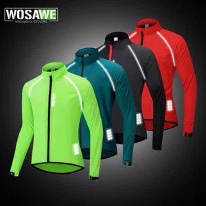 WOSAWE Men Cycling Jacket Windproof Water Repellent Ride Lightweight Windcoat - Picture 1 of 15