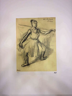 Edgar Degas Litografía Off Set cm 50x70 Firma en Placa Certificada de Foto 1 de 4