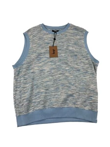 stüssy japan marled knit vest blue - Picture 1 of 6