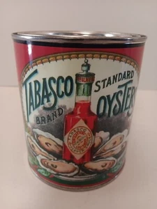 TABASCO BRAND & OYSTERS 1 QT. CAN ( RE-POP COLLECTIBLE ) - Picture 1 of 5