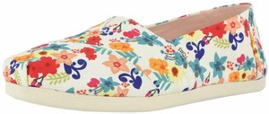 floral canvas slip on shoes