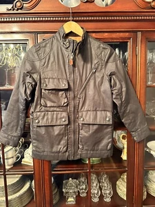 Gap Kids Sz 8 RARE EUC Oilskin Type ‘Hunting’ Coat Brownish Grey - Picture 1 of 11