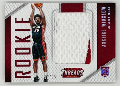 2015–16 Panini Threads No46 Justise Winslow /25 Rookie Threads Prime Miami Heat - Изображение 1 из 2