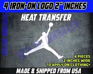 jordan jumpman Heat Transfer pack of 3 Iron On Logo 2" pick your color sport diy - Picture 1 of 1