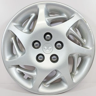👀 ONE 1998-2000 Dodge Caravan 16" tapacubos/cubierta de rueda usada OEM # 4743330 ✅ Foto 1 de 4