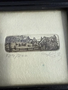 Small Signed Etching By Artist Dieter Koch 129/200 - Picture 1 of 5
