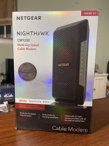 NETGEAR Nighthawk CM1200-100NAS DOCSIS 3.1 Cable Modem Perfect 100% Complete - Photo 1/7