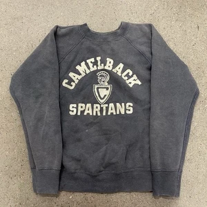 Sudadera Pullover Negra Estampado Flock Camelback Vintage Años 60 - Imagen 1 de 5