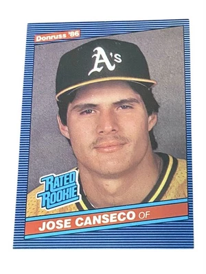 Donruss Jose Canseco 1986 novato #39 Oakland Athletics casi como nuevo o mejor Foto 1 de 4