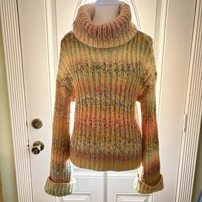Rd Style ограниченный выпуск негабаритный яркий желтый разноцветный вязаный свитер - Изображение 1 из 4