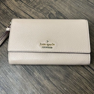 KATE SPADE Jackson Street Malorie Cartera Acordeón Muñequera Beige 4018 Foto 1 de 4