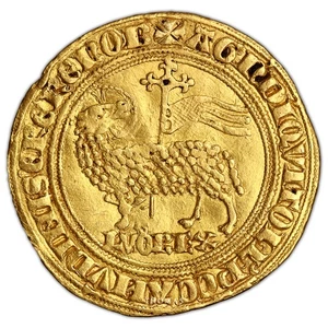 Monnaie France - Louis X le Hutin - Agnel d'or - Rarissime - Picture 1 of 2