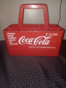 Vintage Coca-Cola 8 Pack Plastic Carrier Crate Return for Deposit 16oz Bottles - Picture 1 of 7