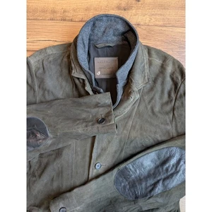 AllSaints Suede Survey Goat Leather Blazer Jacket Extra Large XL Mens - Picture 1 of 15
