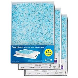 ScoopFree Crystal Litter Tray Refills, Premium Blue Crystals, 4-Pack, Disposable