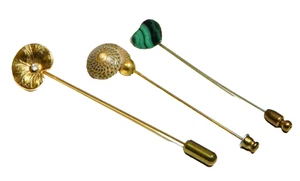 Vintage Stick Pins Flower Shell Heart Collection 3 - Picture 1 of 6