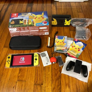 Nintendo Switch Edición Pikachu Paquete Pokemon Let's Go Pikachu + Poke Ball Plus - Imagen 1 de 24