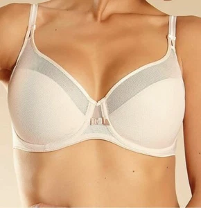 Sujetador Chantelle Aeria Nude Beige Talla 30B Espaciador con Aros Balcón J Gancho 1296 - Imagen 1 de 12