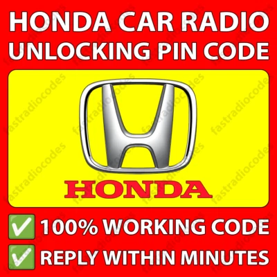 ✅HONDA RADIO KEY UNLOCKING PIN CODE CIVIC JAZZ ACCORD HR-V CRV GATHERS PILOT✅ - Image 1 of 4