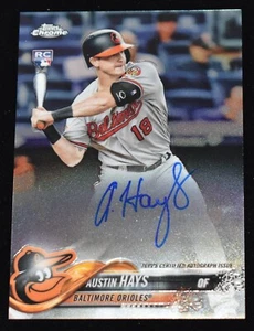 2018 Topps Chrome Austin Hays Autograph Rookie Auto RC #RA-AH Orioles - Picture 1 of 3