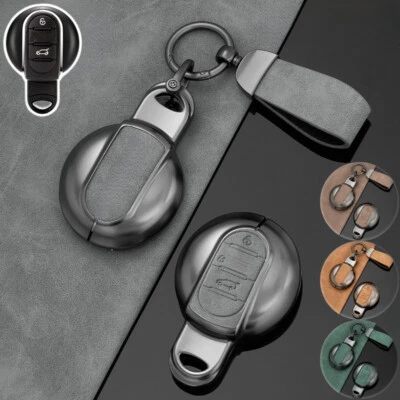 Funda de cuero para llavero de coche de aleación de zinc para BMW MINI Cooper Clubman F54 F56 Foto 1 de 4