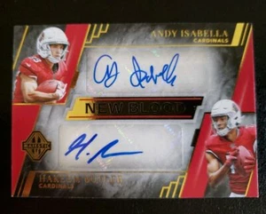 Majestic Hakeem Butler 2019 Andy Isabella New Blood doble tarjeta automática Cardinals/3 - Imagen 1 de 2