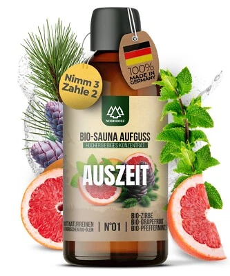 NORDHOLZ® BIO Saunaaufguss [24 Sorten] Bio Sauna Aufgussmittel Sauna Aufguss