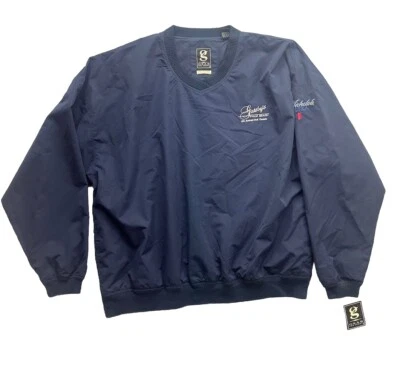 Vintage Palm Beach Golf Classic Windbreaker Jacket Navy Blue Mens 3XL NWT - Image 1 of 4