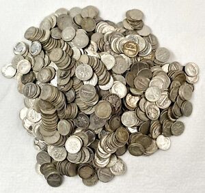 US Silver Dimes Coin Junk Lot $90 Dollars Face value Pre-1964 Loose Circulated
