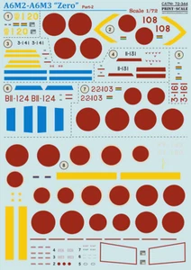 Print Scale 72-344 1/72 scale Decal for airplane - A6M2-A6M3 " Zero " Part-2 - Bild 1 von 12