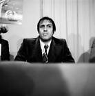 Italian singer Adriano Celentano at a press conference during the - Old Photo