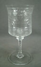 Signed Hawkes Engraved Floral Swags Clear Crystal Water Goblet