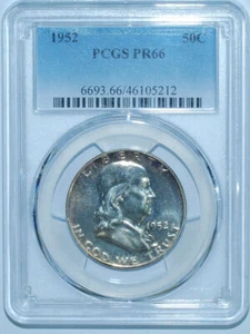 1952 PCGS PR66 Proof Strike Franklin Half Dollar - Picture 1 of 2
