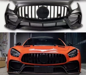 NEW REAR CARBON FIBER Front Bumper Body kit For Mercedes Benz AMG GT /GTS 16-18 - Picture 1 of 9