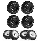 4PCS 1.9" Tires Tyre &Beadlock Wheel Rim For 1/10 RC Crawler Axial SCX10 II TRX4