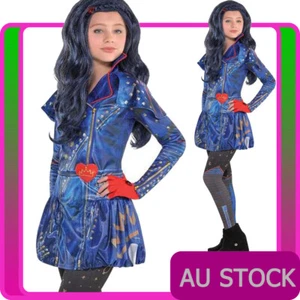 Girls Evie Costume Disney The Descendants Child Book Week Halloween Fancy Dress - Picture 1 of 6
