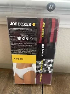 Vintage Kmart Joe Boxer Men’s Bikini Underwear 4 Pack 100% Cotton Size M 32-34 - Picture 1 of 8