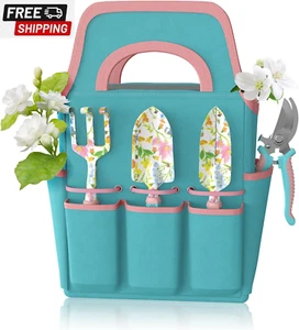 6 Pcs Garden Tool Set, Gardening Hand Tools Aluminum Alloy Starter Kit with Gard - Picture 1 of 6