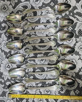 JUEGO DE 12 CUCHARAS SOPERAS ALLEGRO JAPÓN ESTRIADAS PLATEADAS/OVALADAS 🍲 🥄 Foto 1 de 4