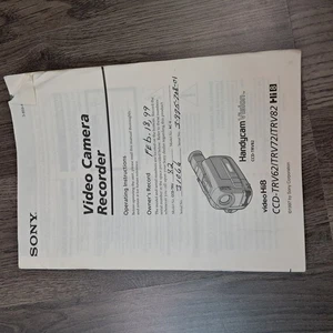 Sony Video Cámara Grabadora Manual CCD-TRV32/TRV52/TRV53/TRV312/TRV512 Manual - Imagen 1 de 2