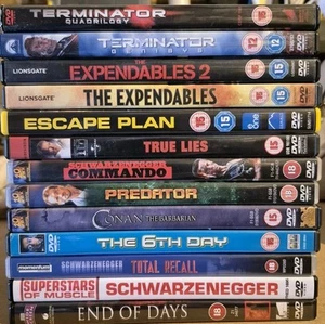 ARNOLD SCHWARZENEGGER × 16 DVD Job Lot Terminator 1-5,6th Day,True Lies,Predator - Picture 1 of 14