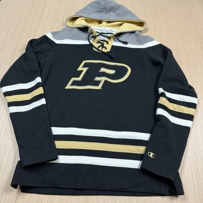 Champion Purdue Boilermakers Hockey Sudadera con Capucha Negra Dorada Pequeña Foto 1 de 4