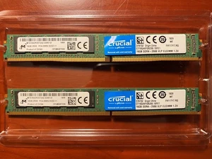 Micron 2 x 16GB DDR4 PC4-2666V-E ECC Unbuffered Memory MTA18ADF2G72AZ-2G6E1ZI - Picture 1 of 1